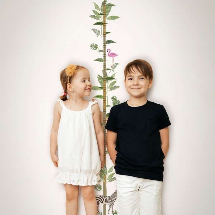 Carta da parati per bambini, carta da parati in tessuto non tessuto con illustrazione Kids Walls bianco, verde, beige