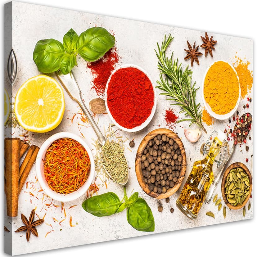 Stampe su tela, Erbe e spezie per la cucina