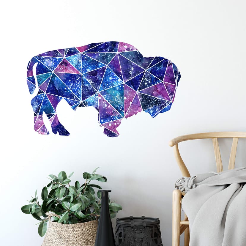 Adesivo murale Polygon - Bisonte