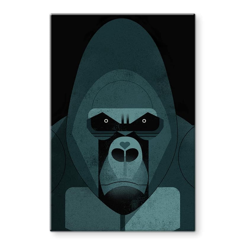 Stampa su vetro Gorilla - Braun