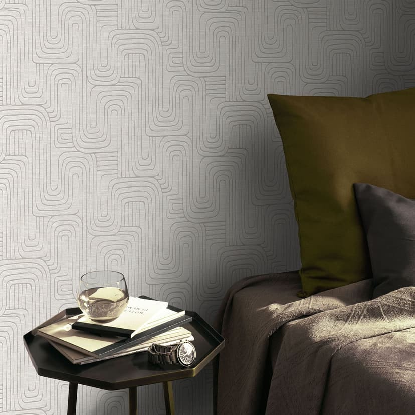 Carta da parati grafica Opus beige