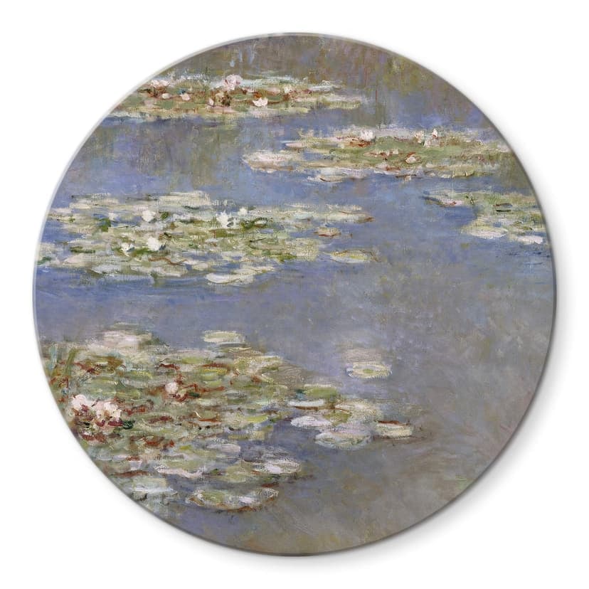 Stampa su vetro Monet - Ninfee 1905 tondo