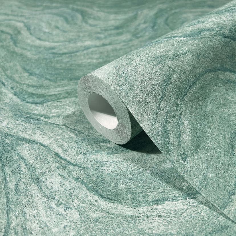carta da parati in tessuto non tessuto con effetto pietra in marmo verde