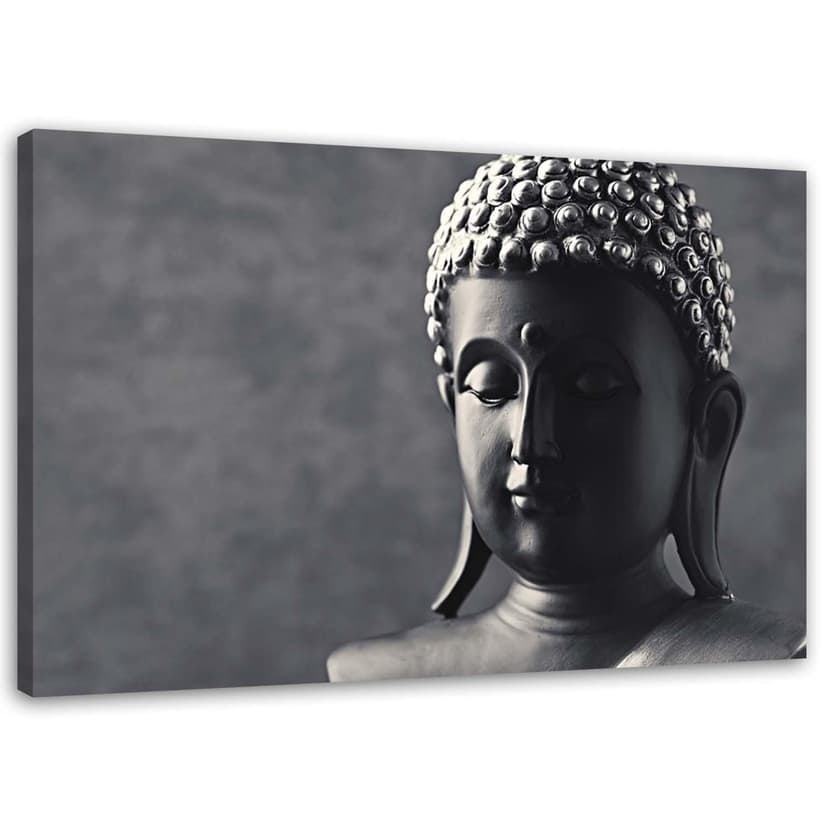 Stampe su tela, Buddha su sfondo grigio