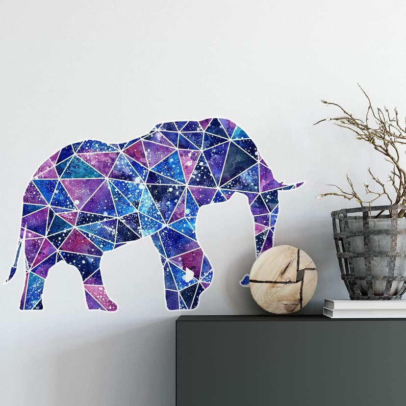 Adesivo murale Polygon - Elefante