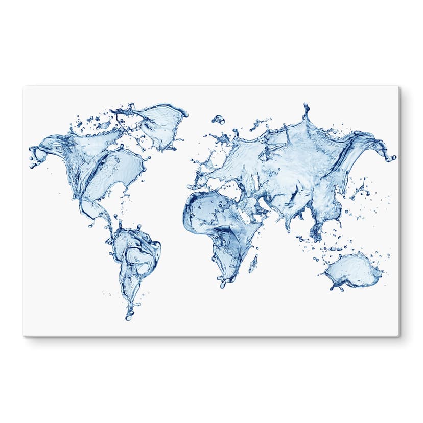 Stampa su vetro –  Mappamondo d'acqua