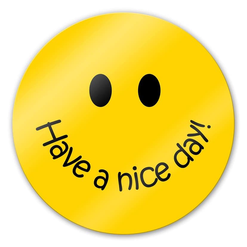 Stampa su vetro - Smiley - tondo