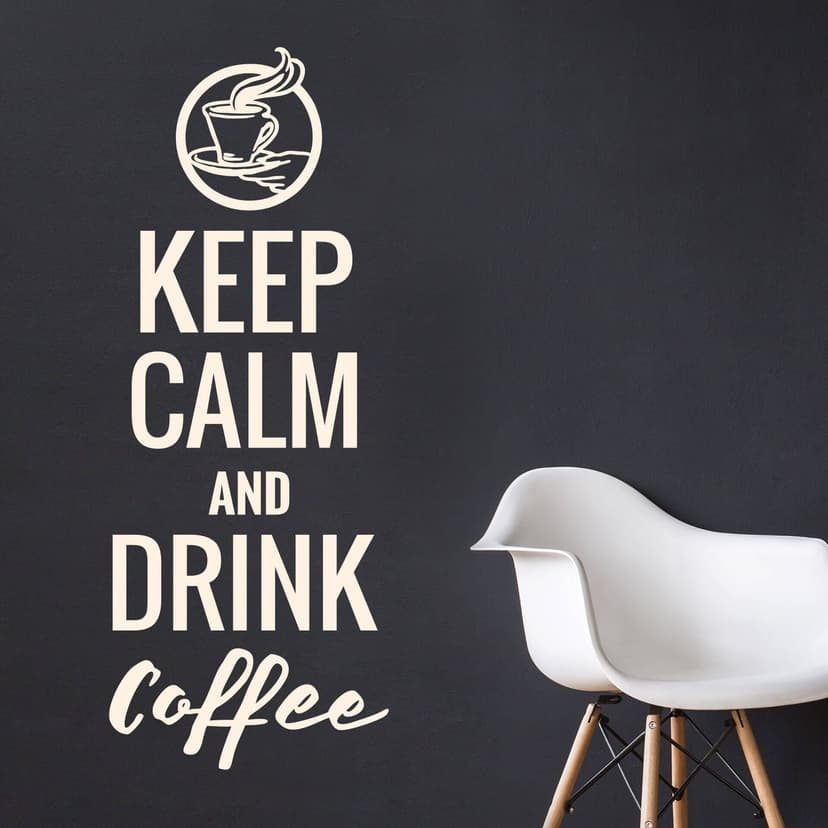 Adesivo murale - Keep calm and Drink Coffee