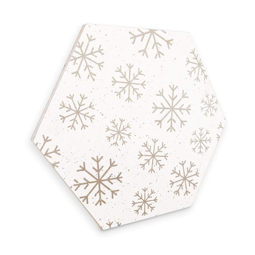 Esagoni in legno – Fiocchi bianco