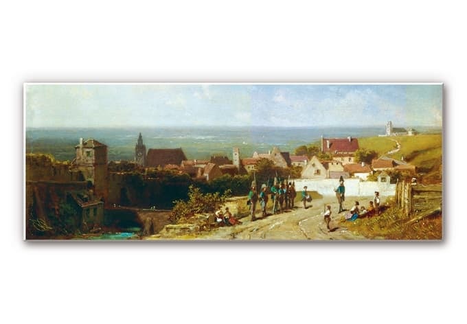 Stampa su Forex Spitzweg - Antica cittadina - panoramica