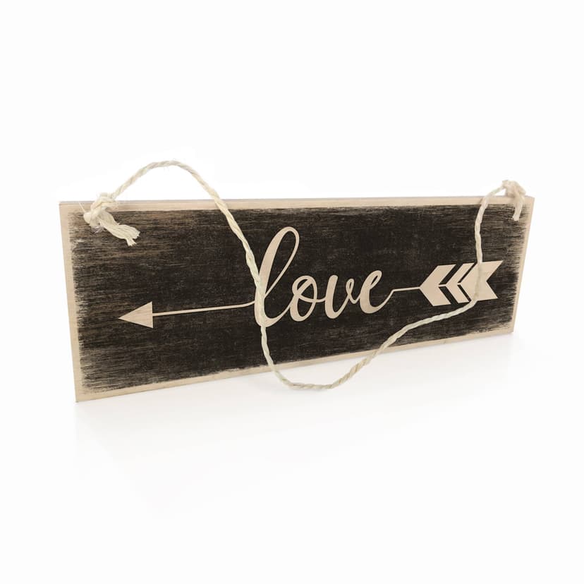 Targa in legno - Love