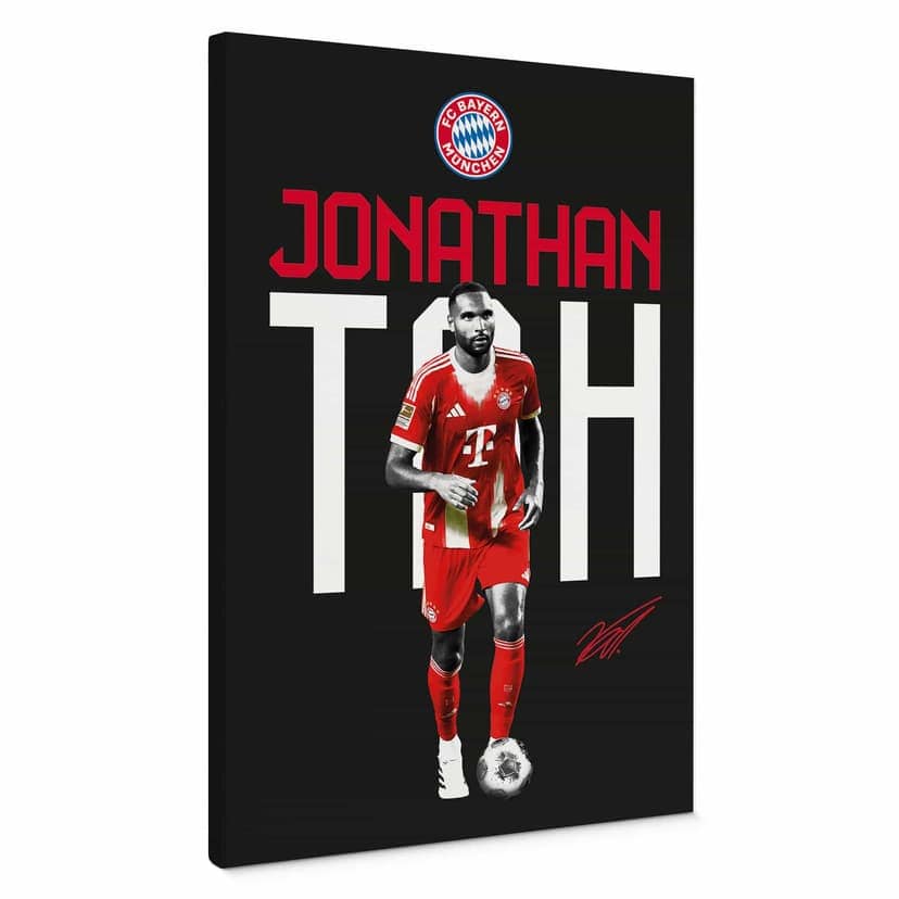 Stampe su tela del giocatore del FC Bayern Jonathan Tah 2025/26