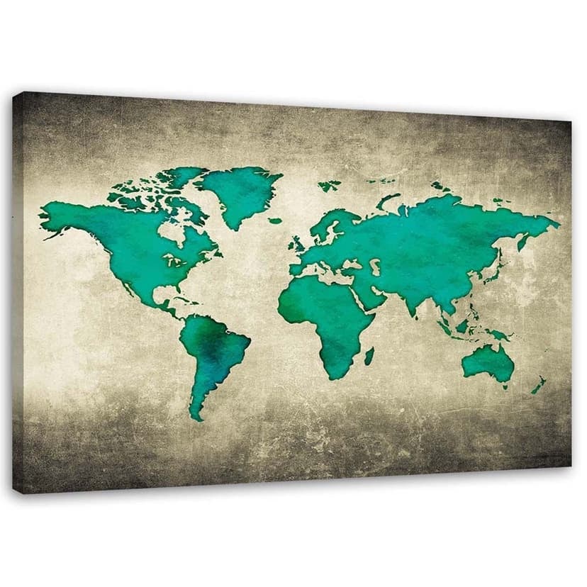 Stampe su tela, Mappamondo verde