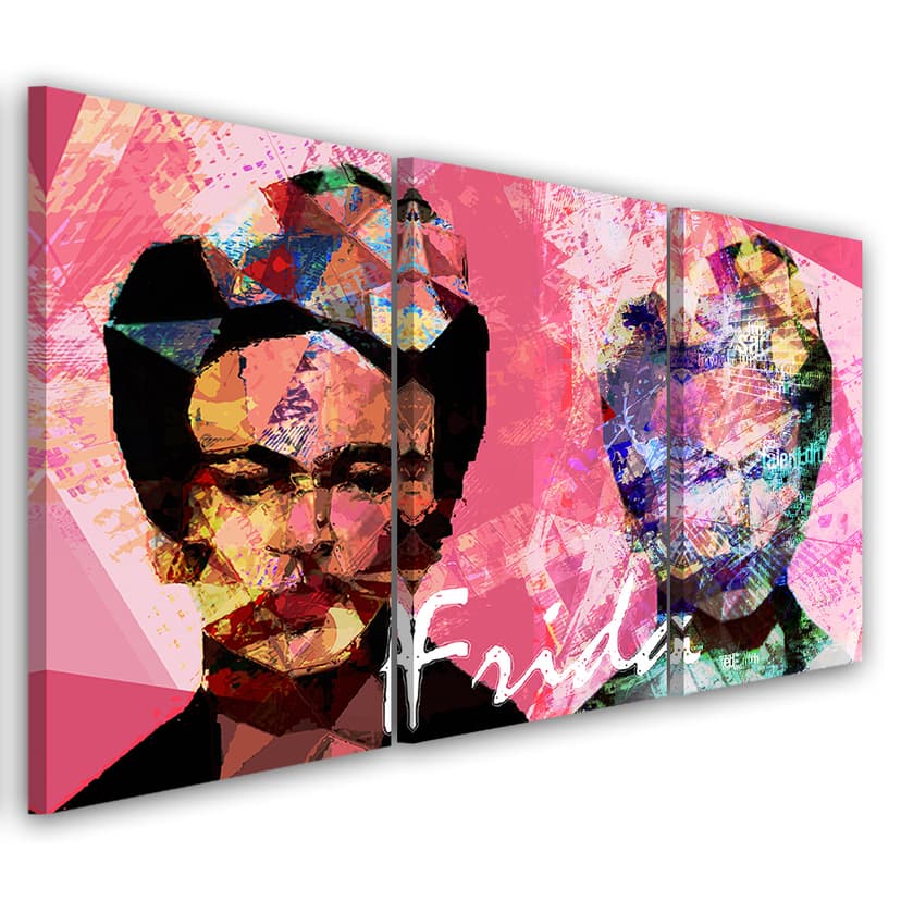 Stampa su tela in 3 parti, Frida Kahlo