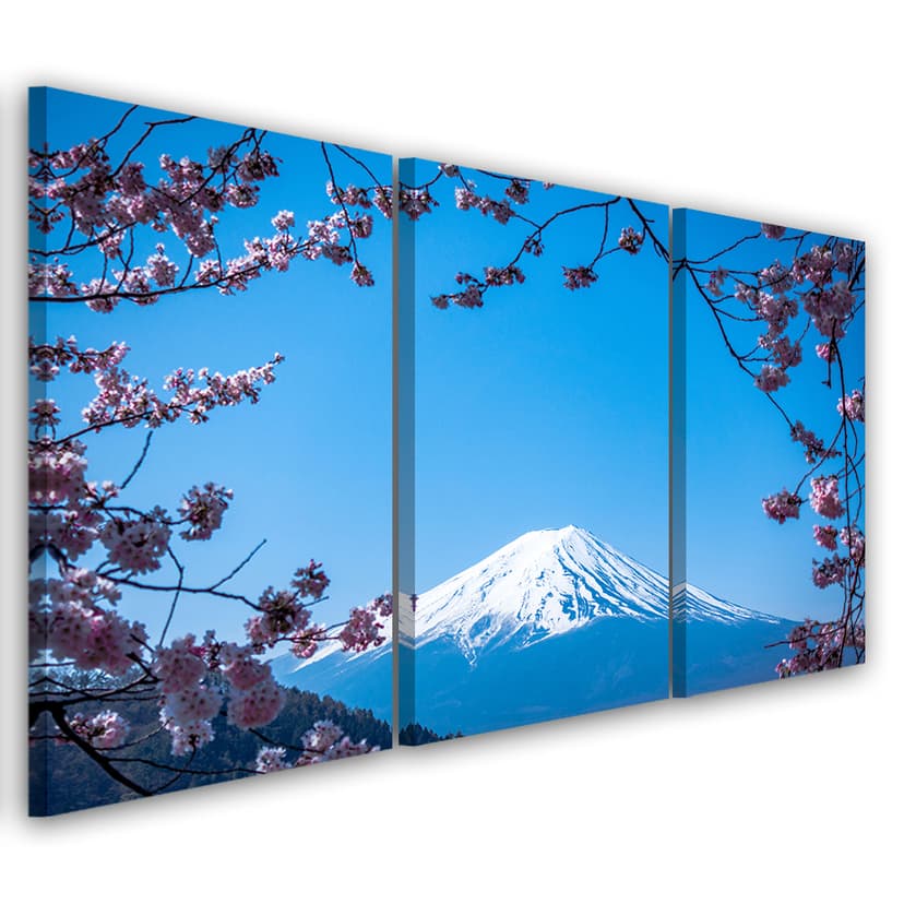 Stampa su tela in 3 pezzi, Monte Fuji