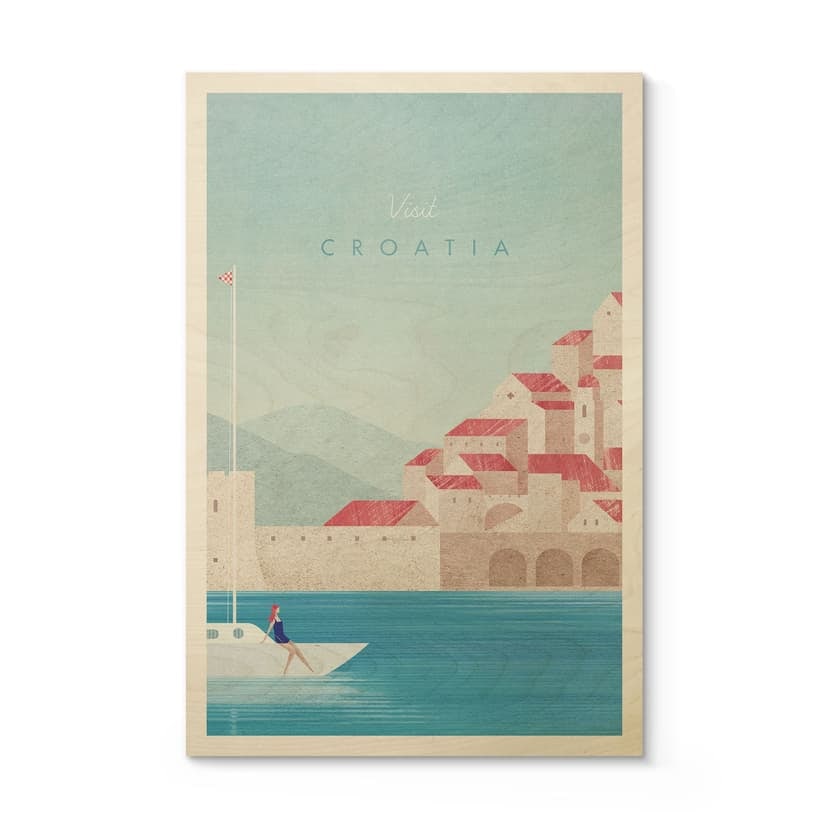 Stampa su legno Vacanza in Croazia - Rivers