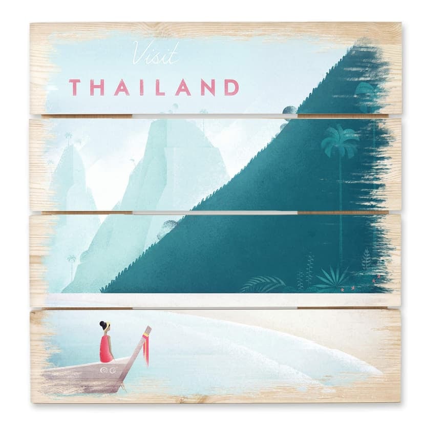 Stampa su legno Rivers - Thailandia