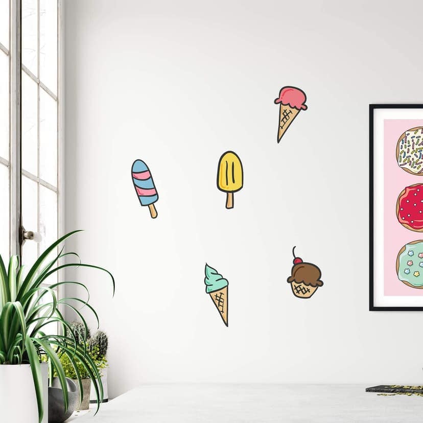 Adesivo murale Set di gelati