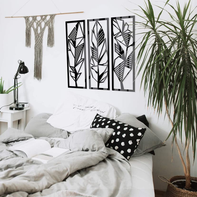 Decoro in acrilico - Piume (n.3 pezzi)