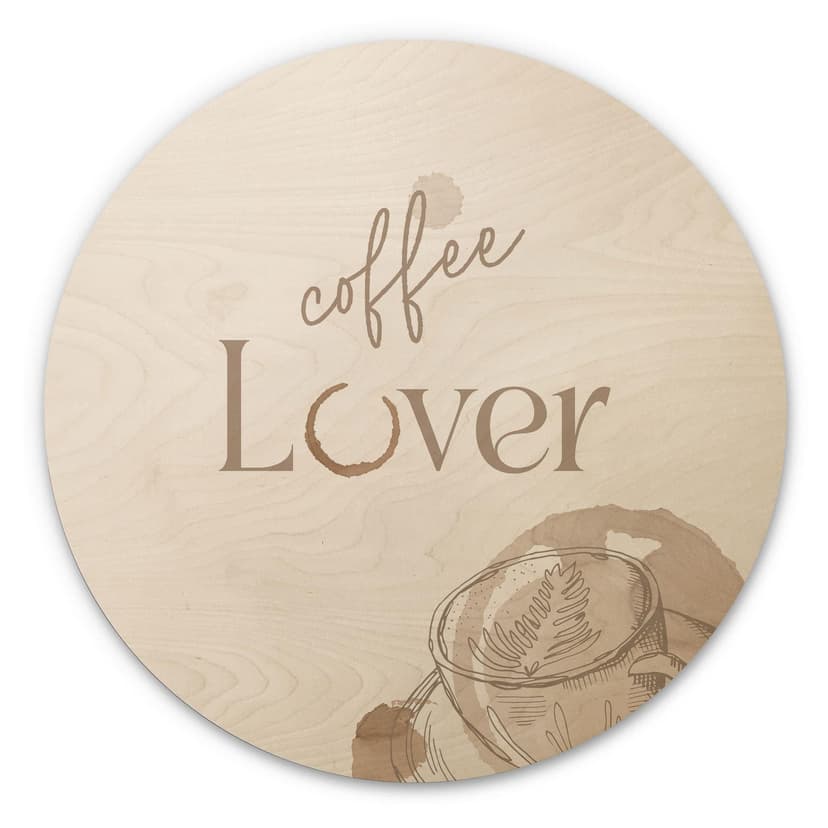 Stampa su legno Coffee Lover