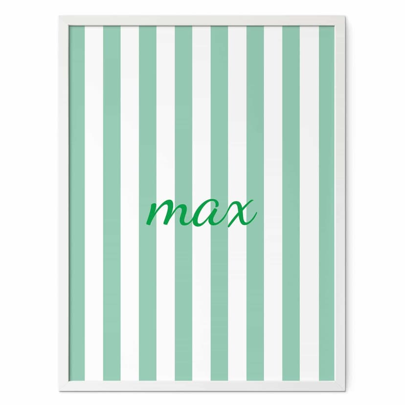 Poster personalizzabile a strisce verdi