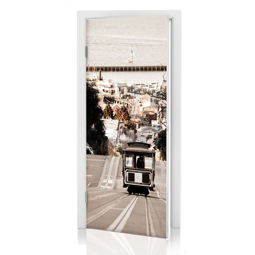 Adesivo per porta - Tram