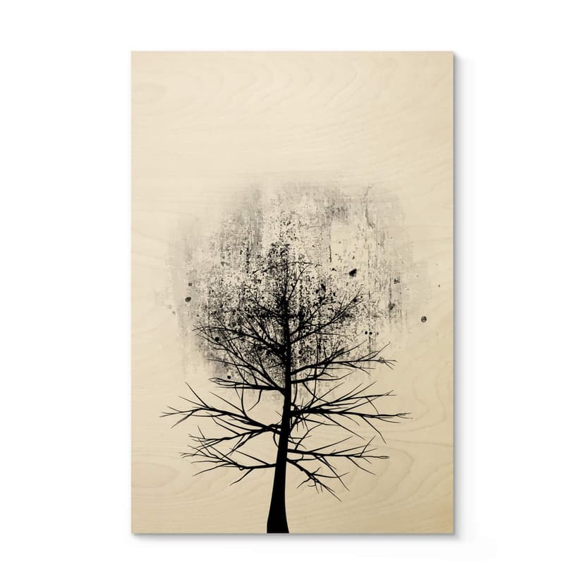 Stampa su legno Kubistika - Albero 01