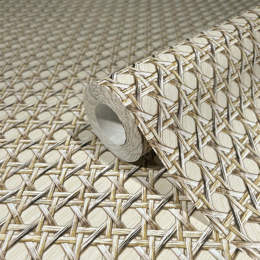 carta da parati in tessuto non tessuto effetto legno e tessuto effetto legno beige