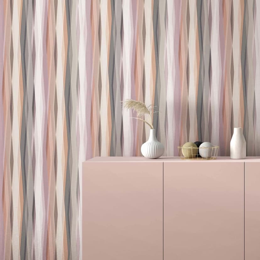 Carta da parati in tessuto non tessuto a strisce Stripes Modern, Kids matt in beige