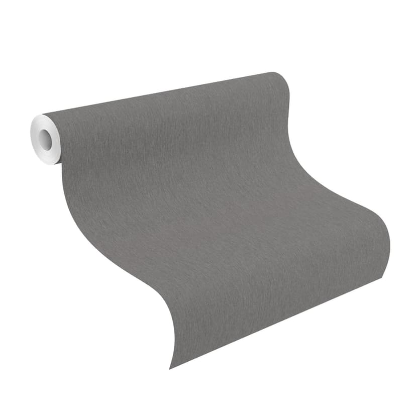 Carta da parati monocolore, tessuto non tessuto Sky Lounge grigio-marrone 10,00x1,06 m