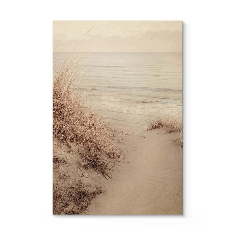 Stampa su legno Dune sulla spiaggia - 1X Studio