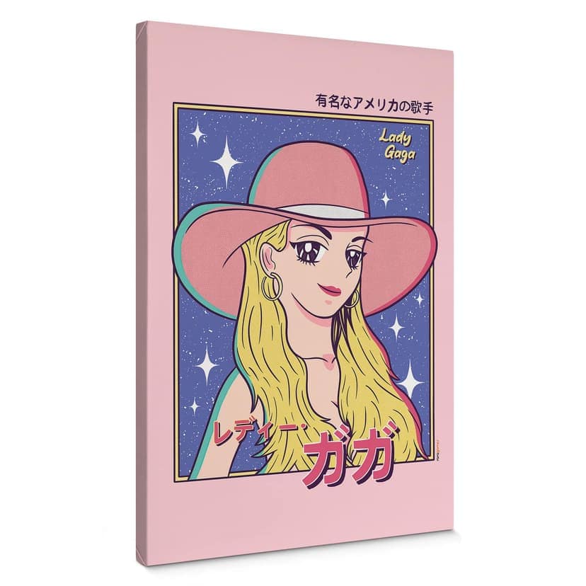 Stampa su tela Anime-Girl "Lady Gaga" - Gomes