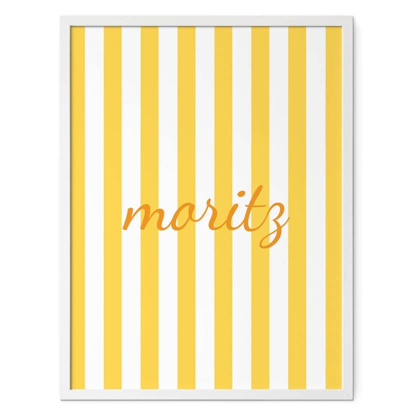 Poster personalizzabile a strisce giallo