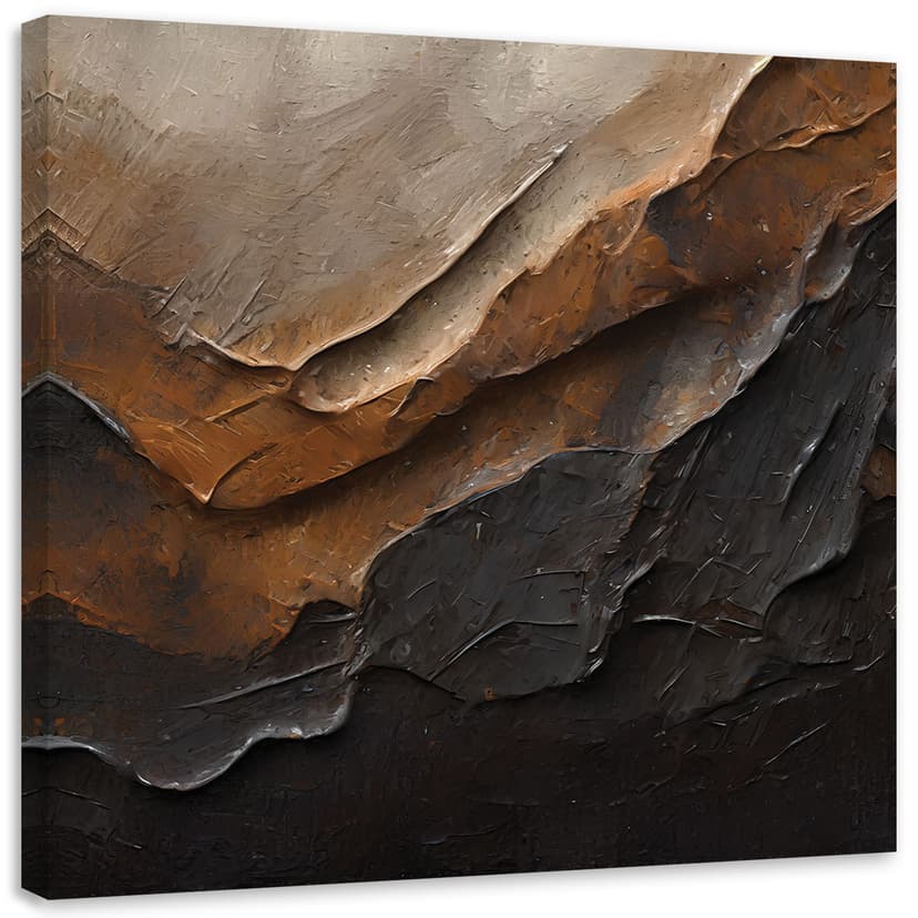 Stampa su tela, texture astratta marrone 3D