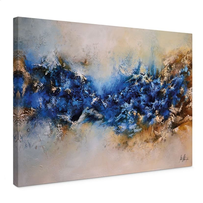 Stampe su tela Interazione blu-oro - Fedrau