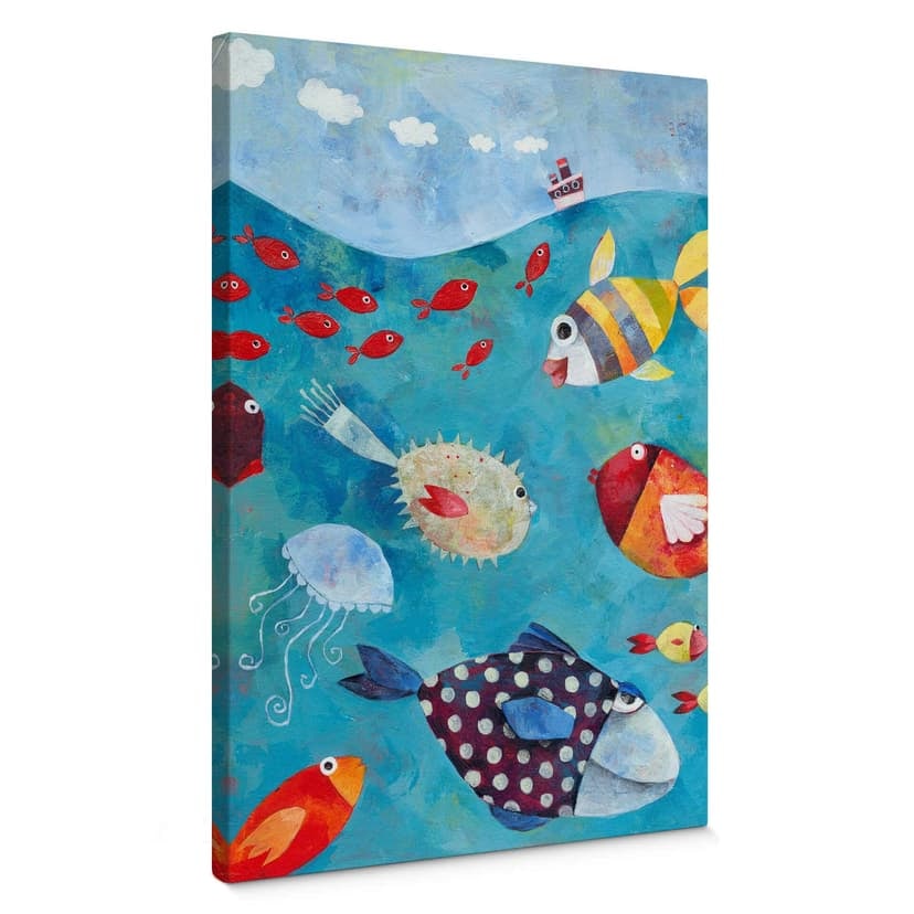 Stampa su tela Blanz – Pesci nel mare