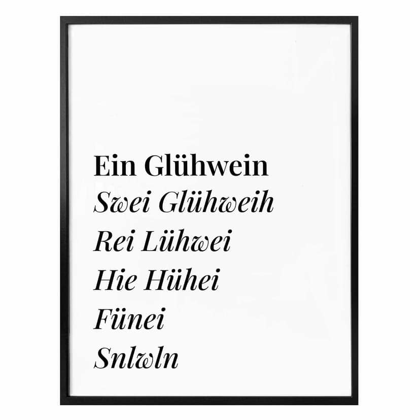 Poster Glühwein