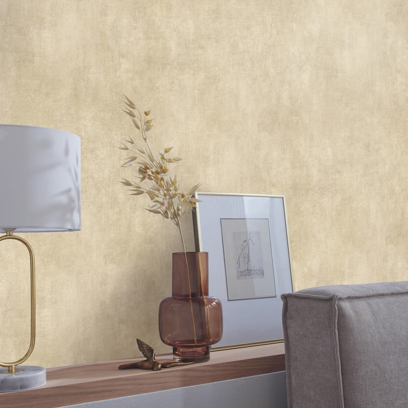 Carta da parati in tessuto non tessuto SHINY CONCRETE Elle Decoration 4, beige