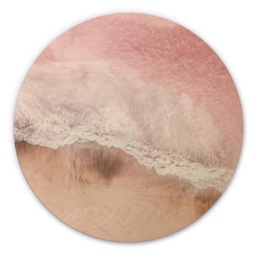 Stampa su legno Sisi & Seb - Mare rosa - Rotondo