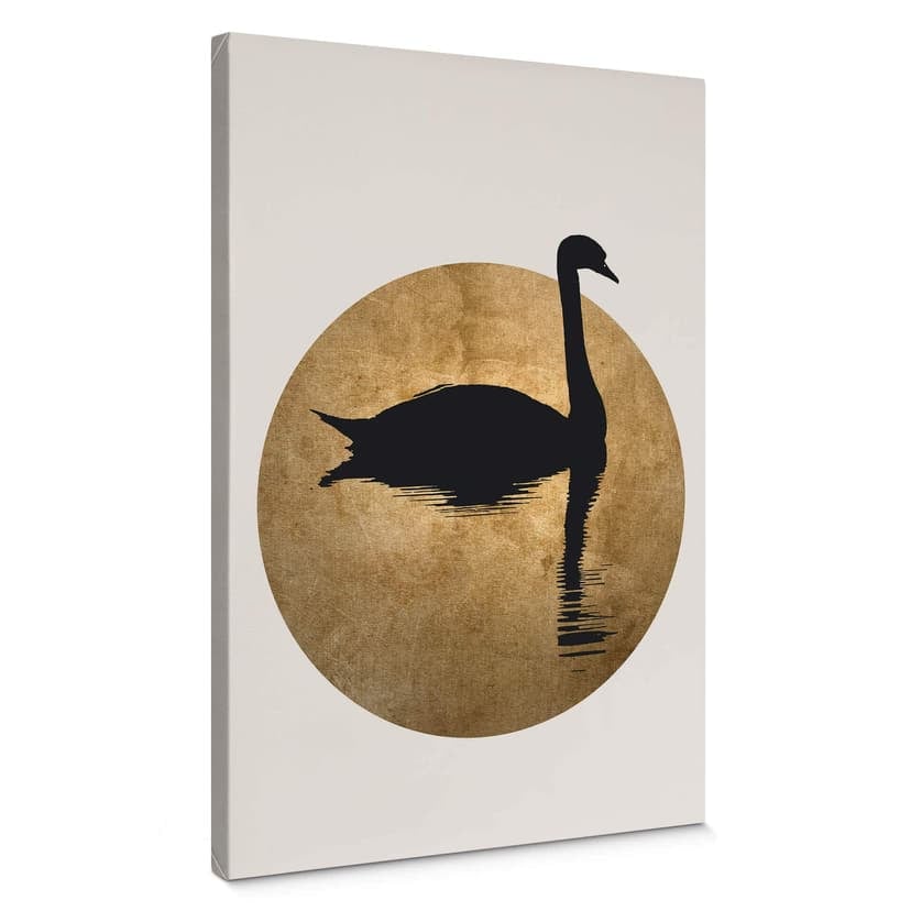 Stampa su tela Kubistika - Cigno