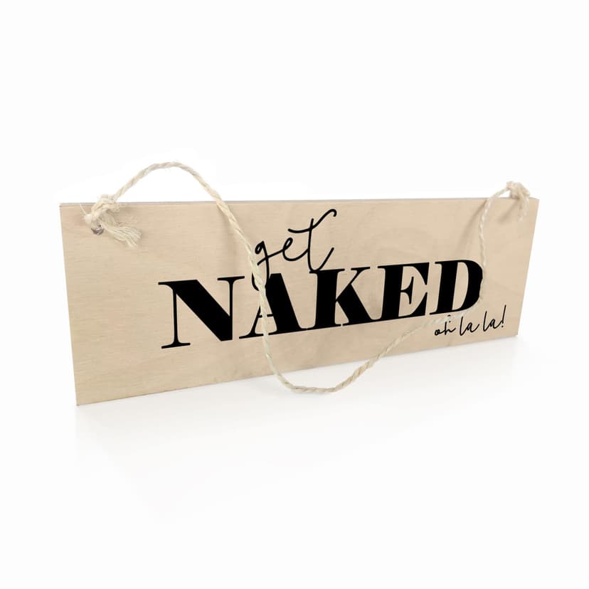 Targa in legno - Get naked