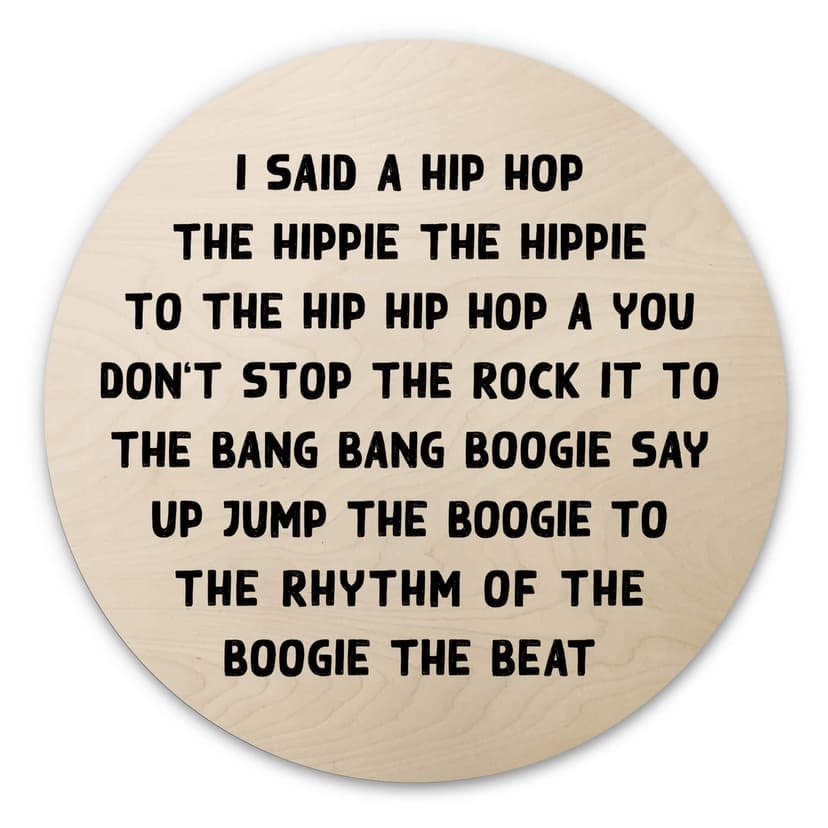Stampa su legno Ho detto un hip hop - Round