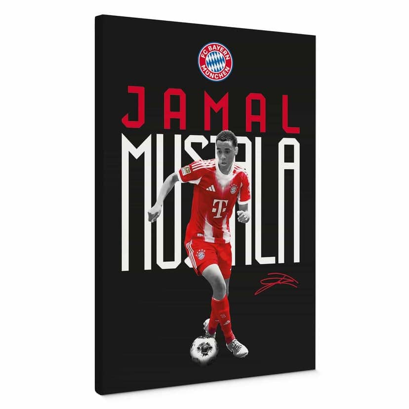 Stampe su tela del giocatore del FC Bayern Jamal Musiala 2025/26