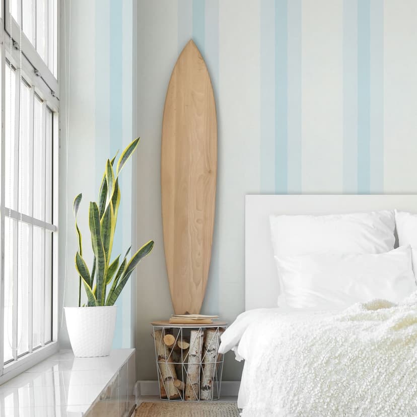 Carta da parati in tessuto non tessuto a strisce Stripes Classic opaco in blu