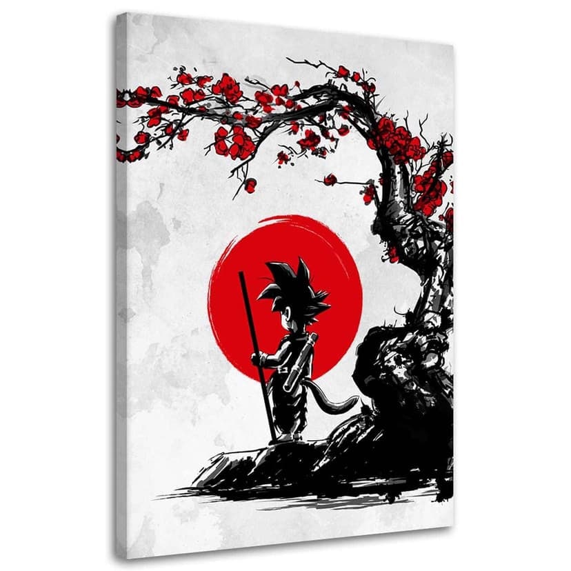 Stampe su tela, Goku e la luna rossa