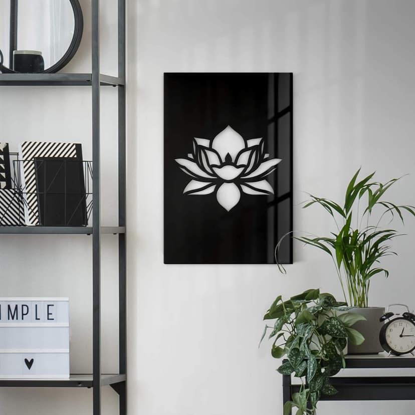 Decoro in acrilico - Fiore di loto