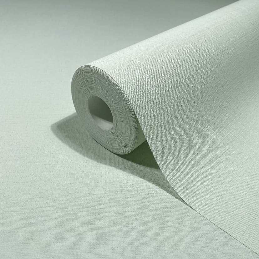 Carta da parati in tessuto non tessuto strutturata come moderna tinta unita opaca in verde chiaro