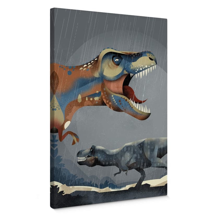 Stampa su tela Braun - T-Rex