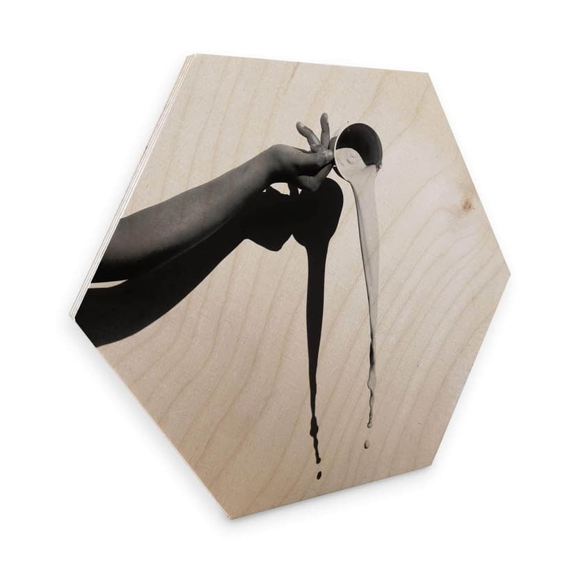 Esagoni in legno - Bicchiere di latte