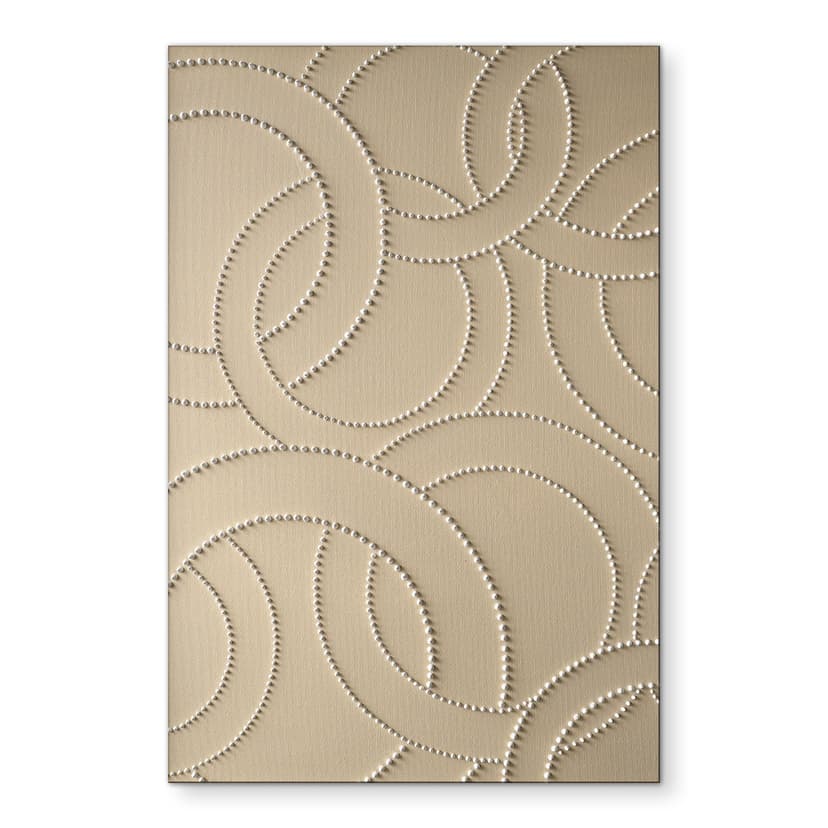 Stampe per pareti Anelli astratti beige - Grande - Alu-Dibond